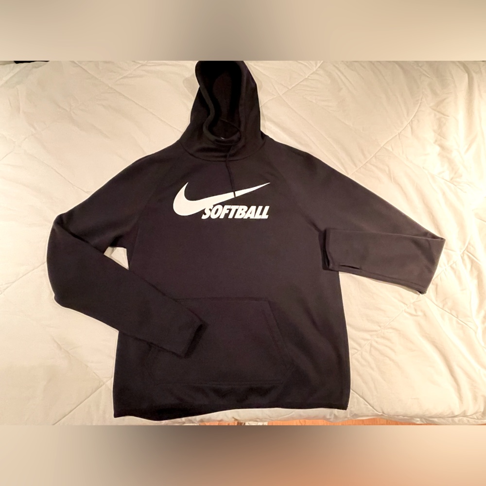 Nike women's black hooded sweatshirt. Size medium.